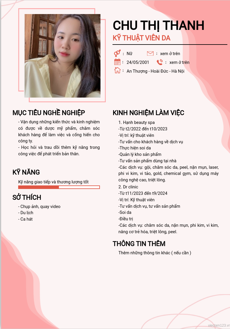 ảnh cv