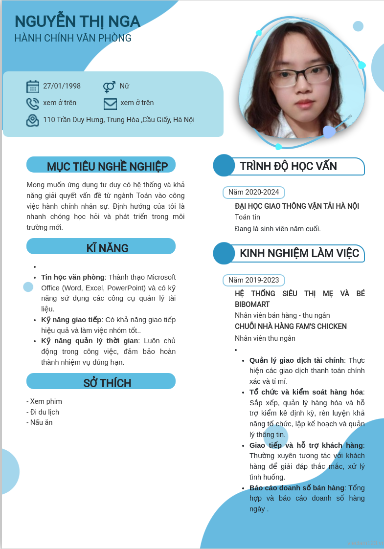 ảnh cv