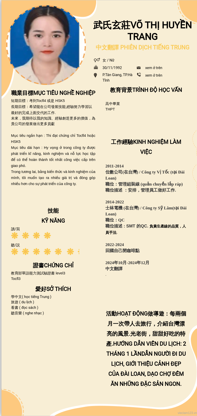 ảnh cv