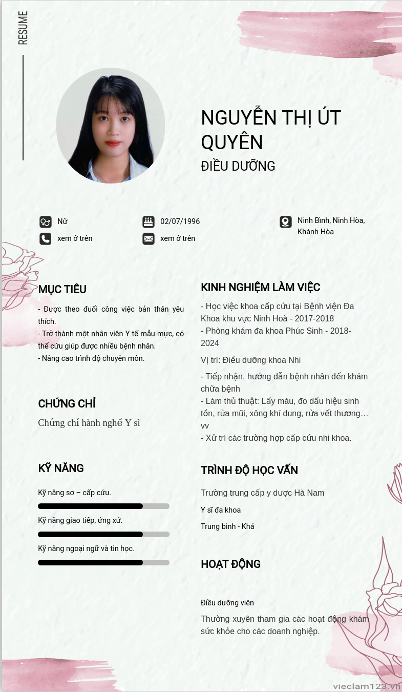 ảnh cv