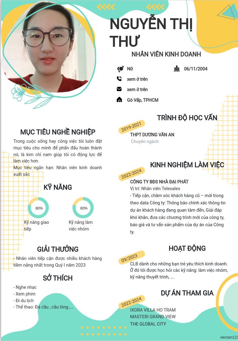 ảnh cv