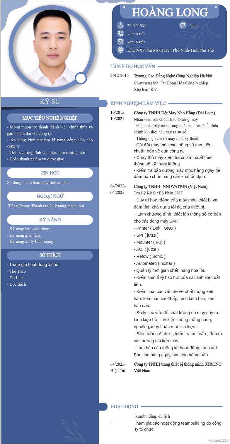 ảnh cv