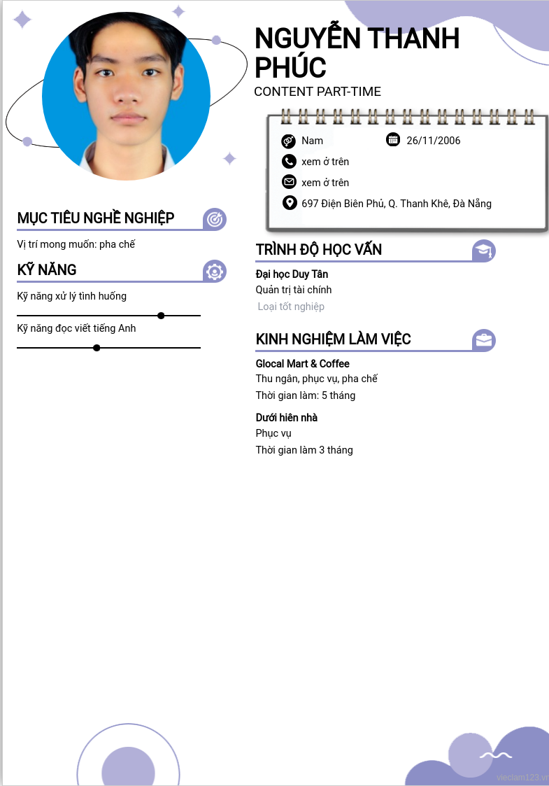 ảnh cv
