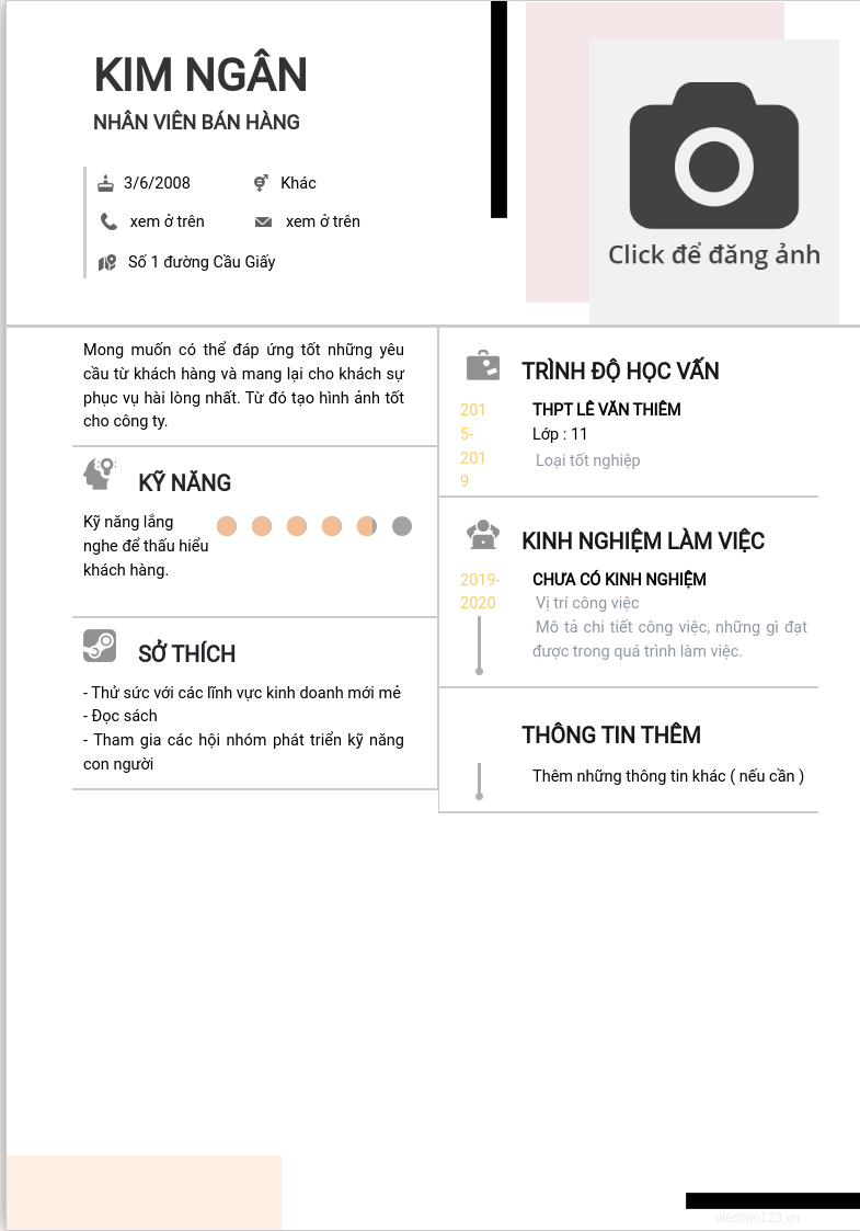 ảnh cv