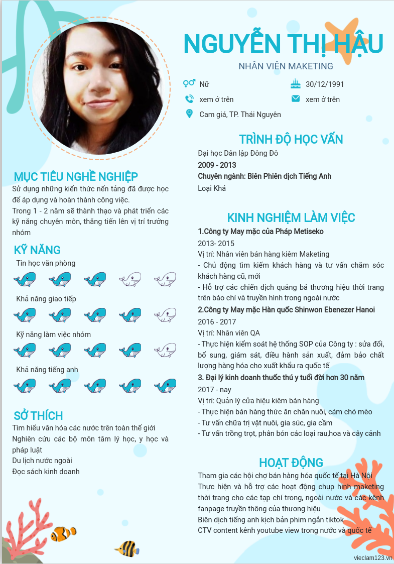 ảnh cv