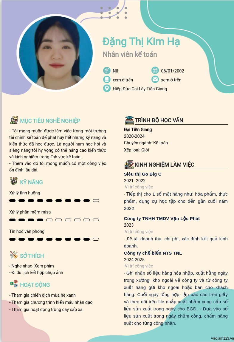 ảnh cv