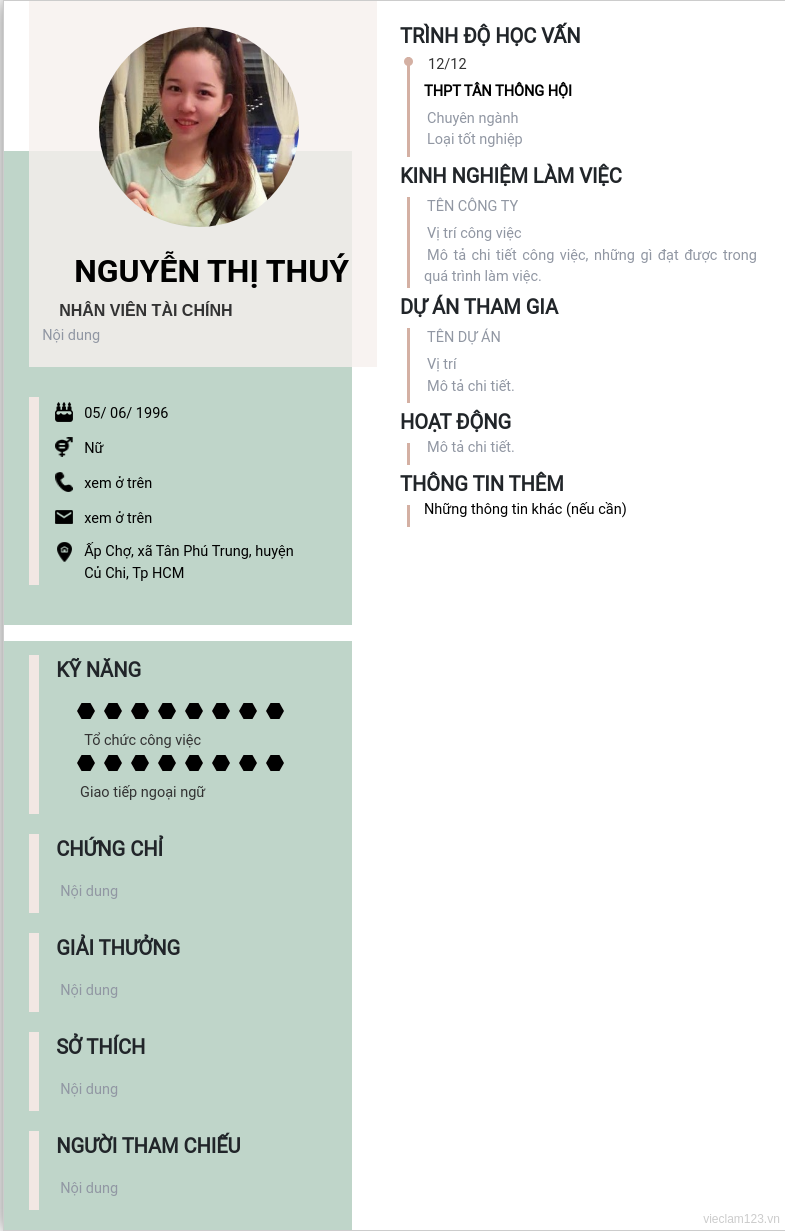 ảnh cv