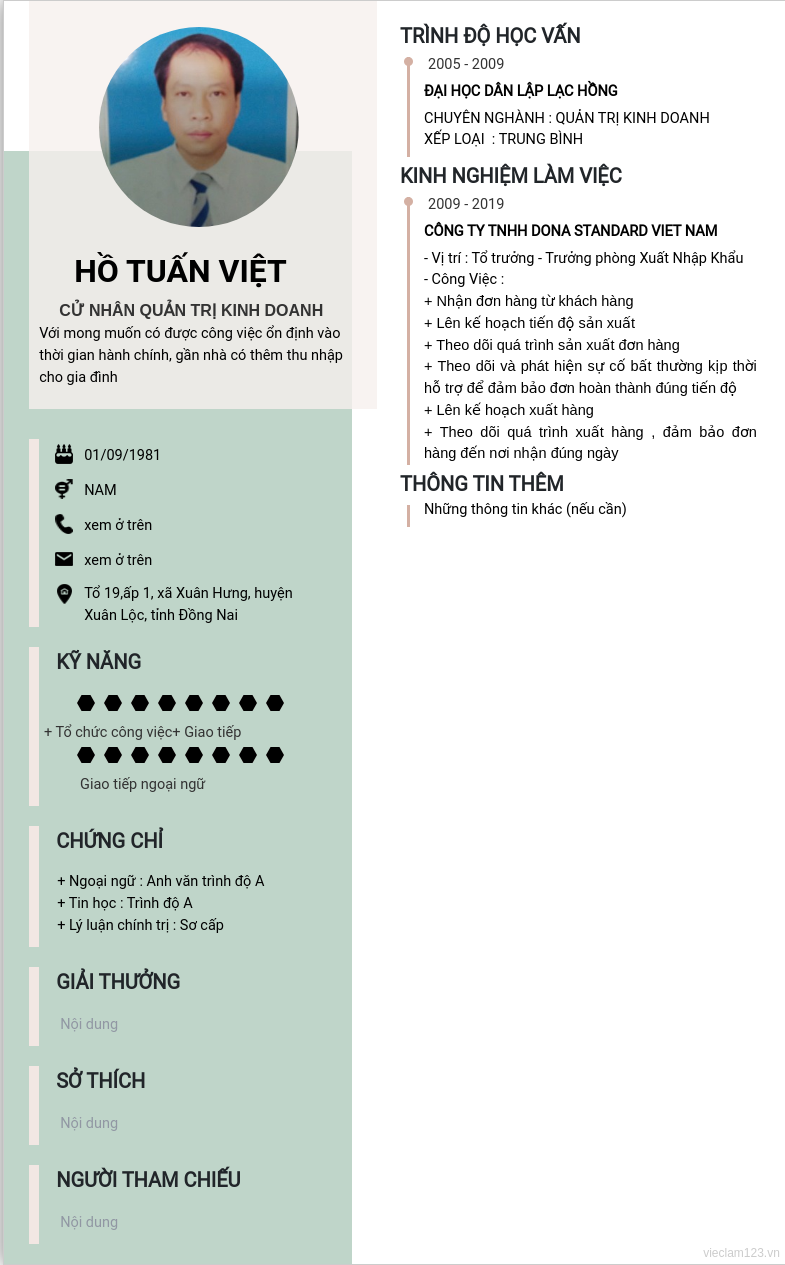 ảnh cv