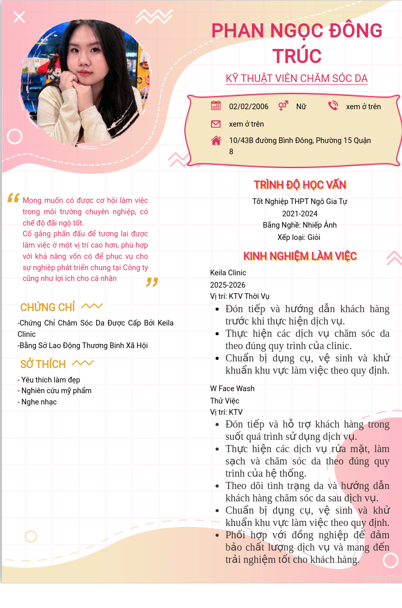 ảnh cv