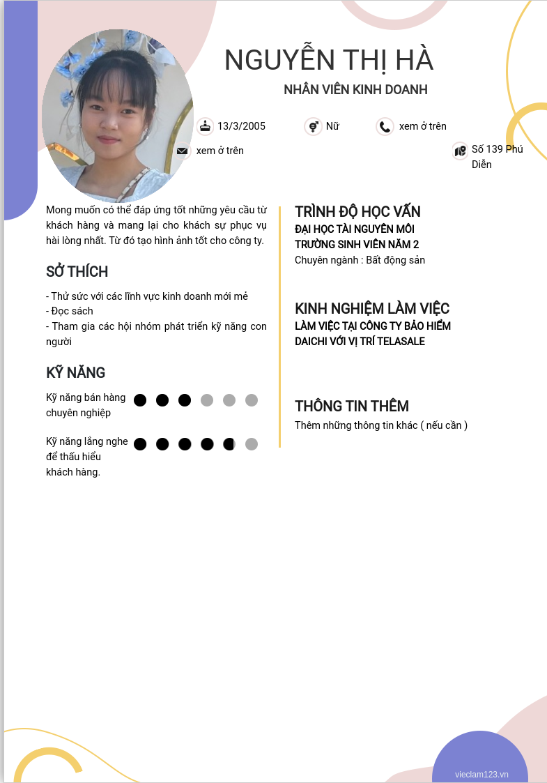 ảnh cv