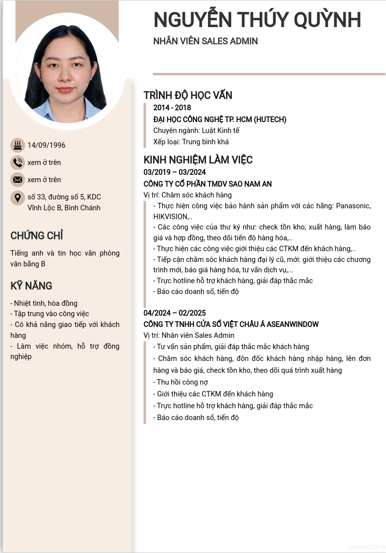 ảnh cv