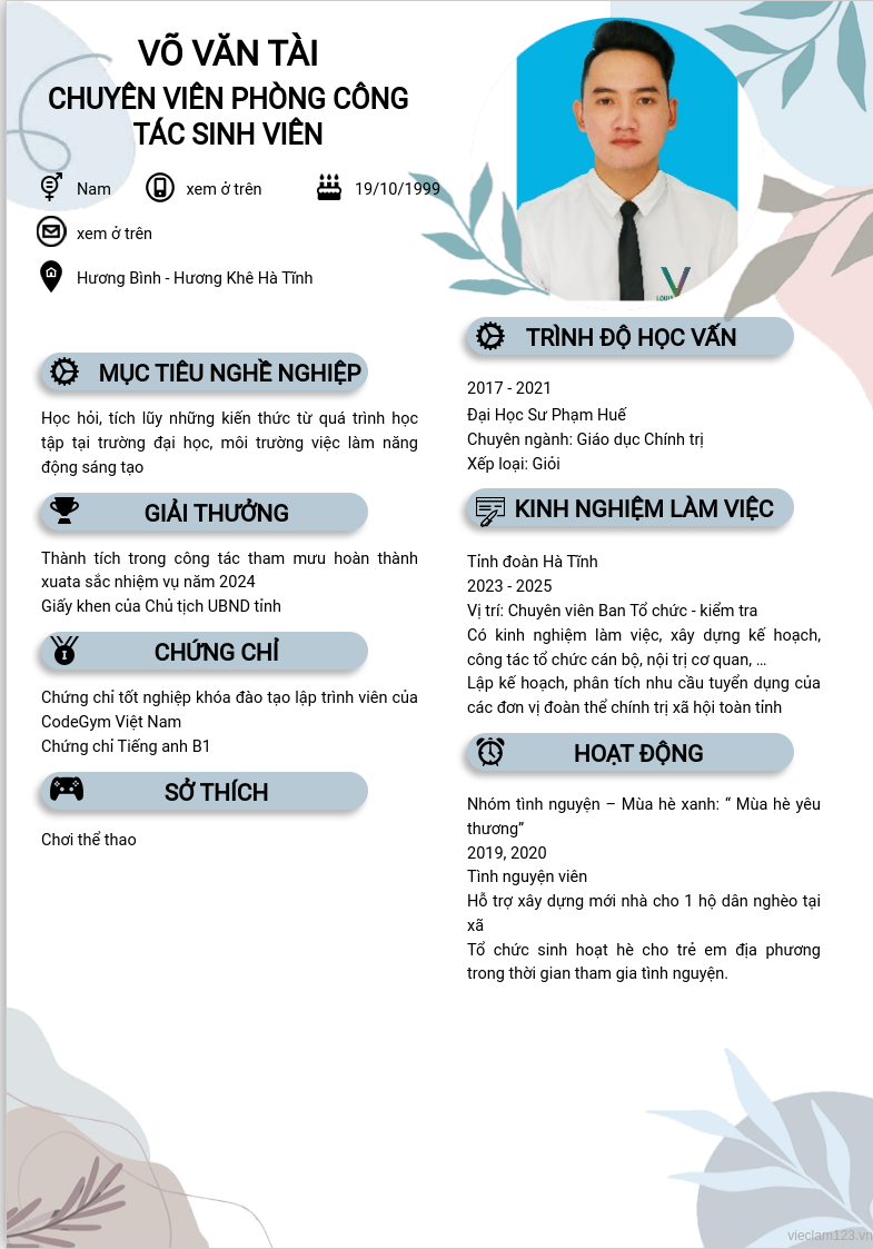 ảnh cv