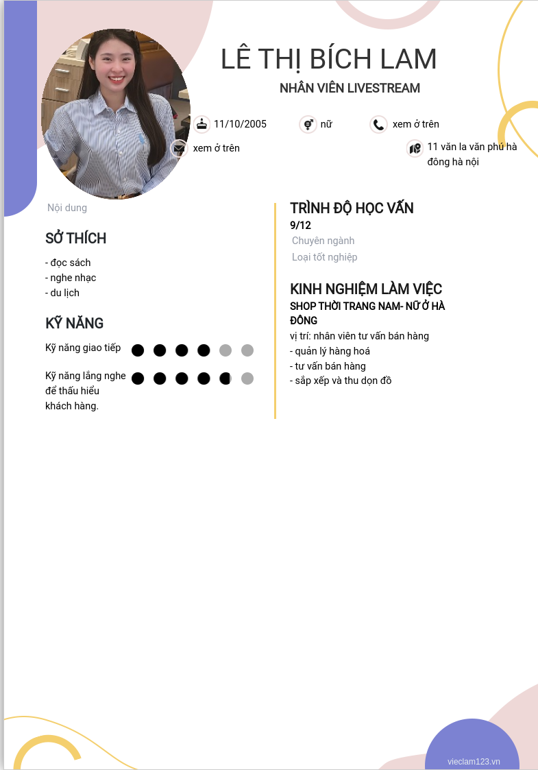 ảnh cv