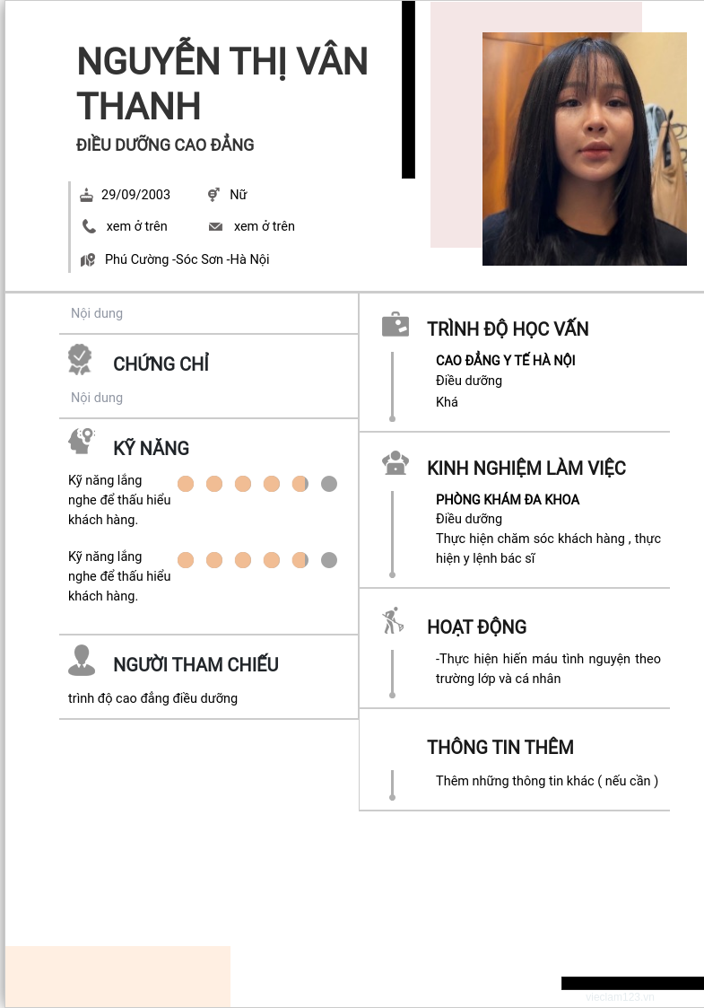 ảnh cv