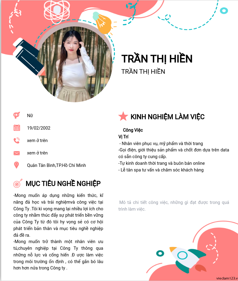 ảnh cv