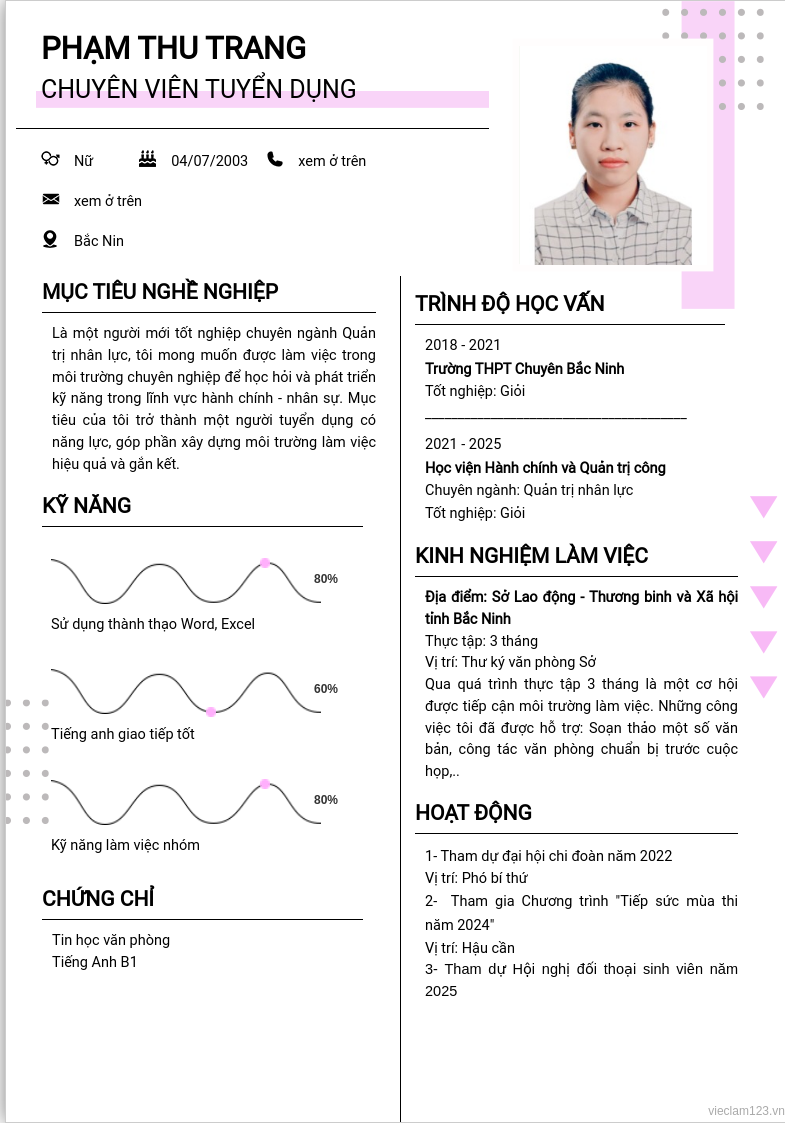 ảnh cv