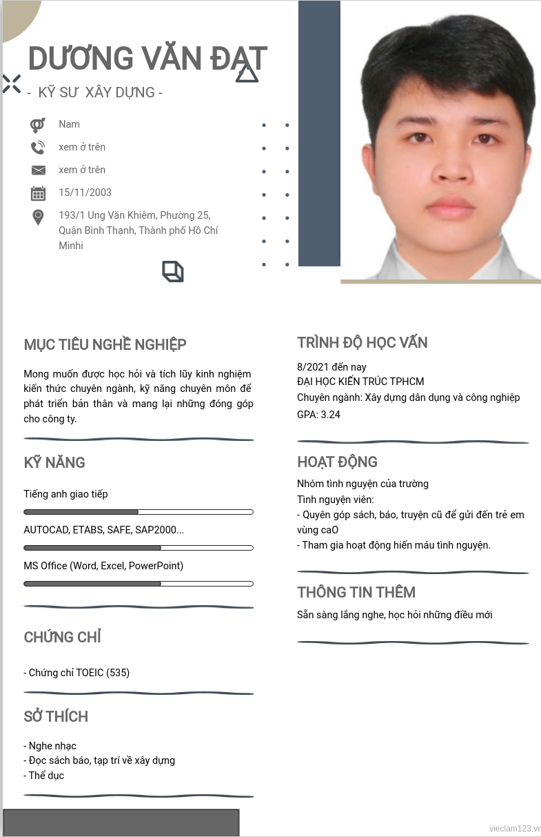 ảnh cv
