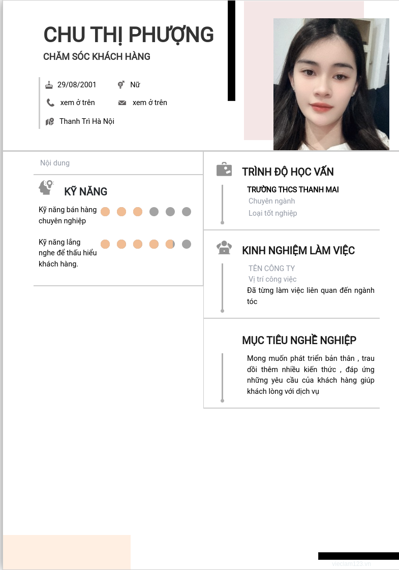 ảnh cv