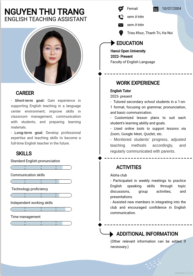 ảnh cv