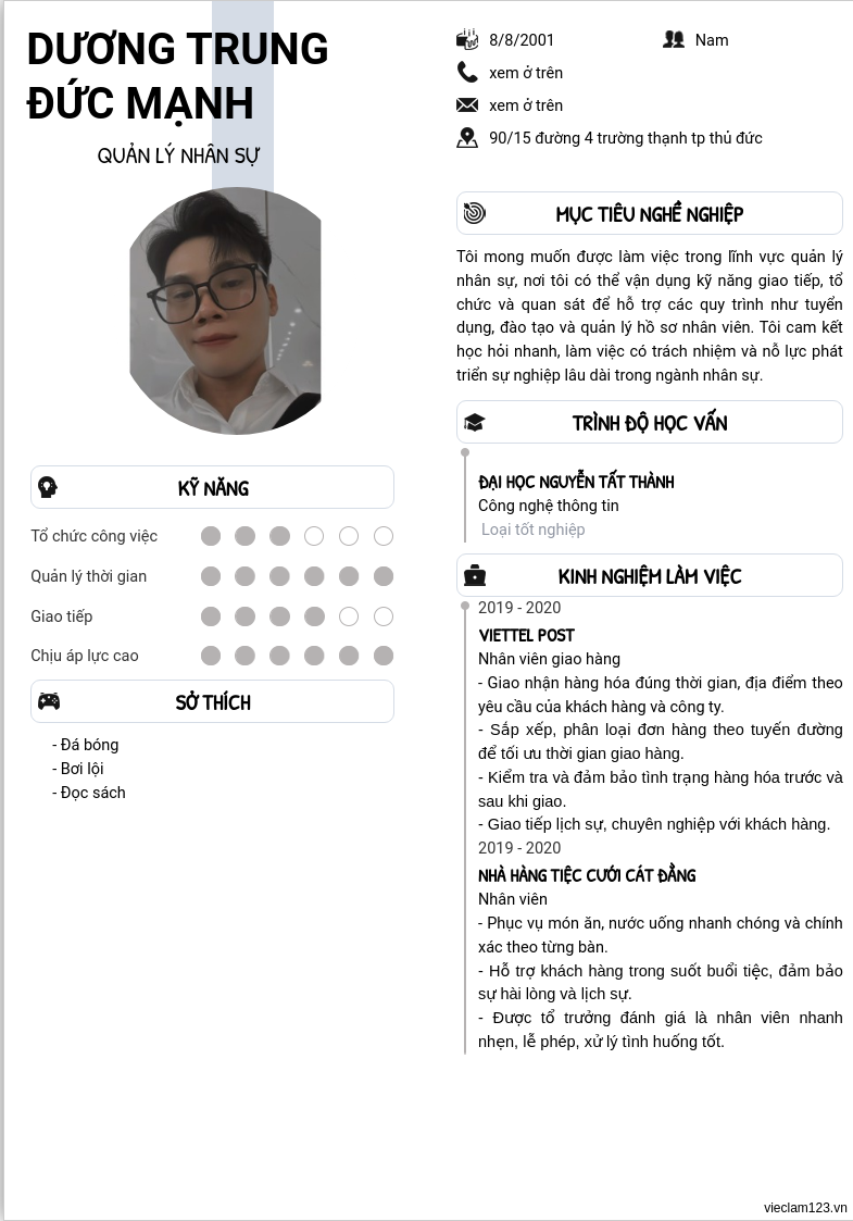 ảnh cv