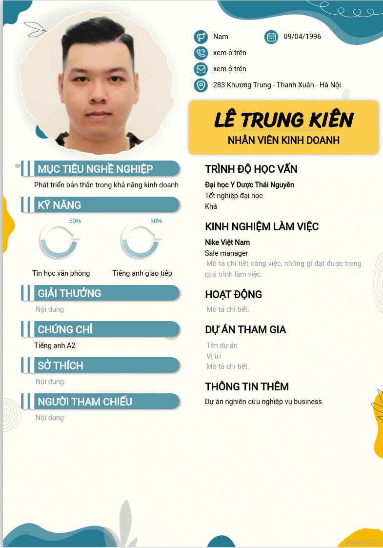 ảnh cv