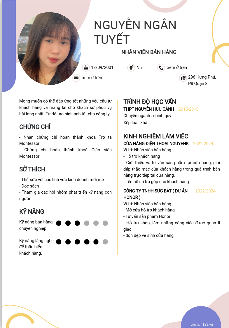 ảnh cv