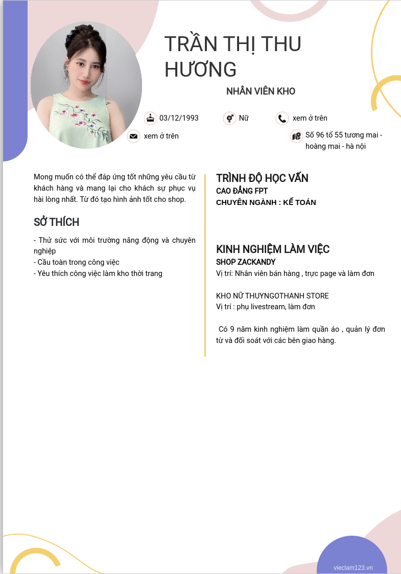 ảnh cv