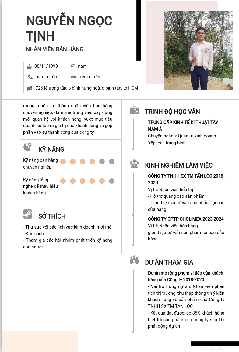 ảnh cv