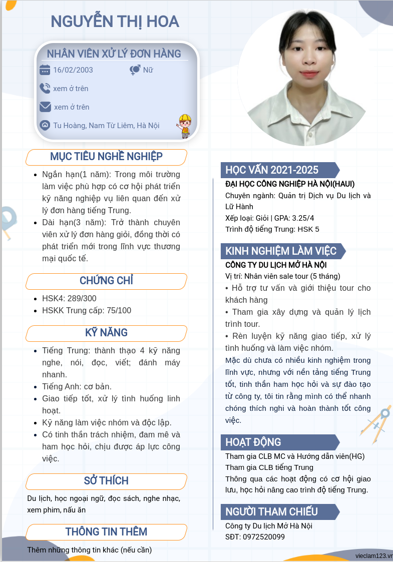 ảnh cv