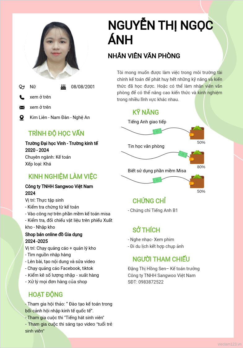 ảnh cv