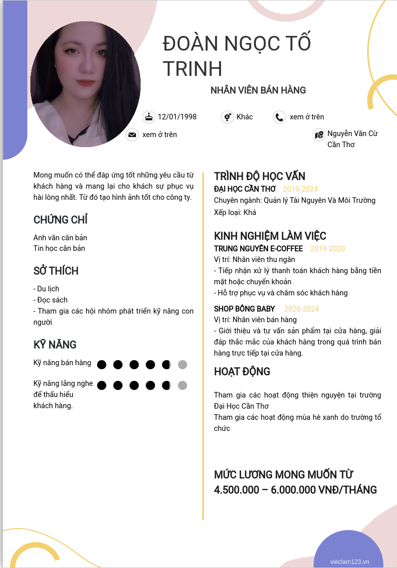 ảnh cv
