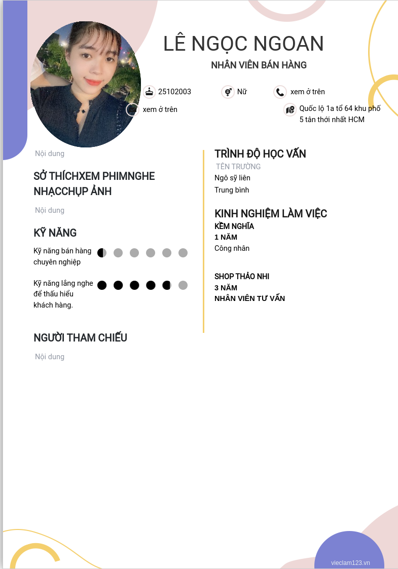 ảnh cv