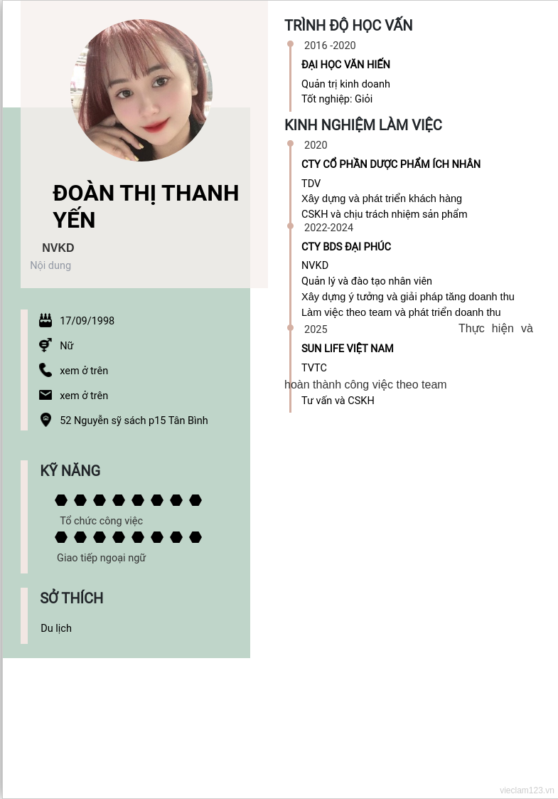 ảnh cv