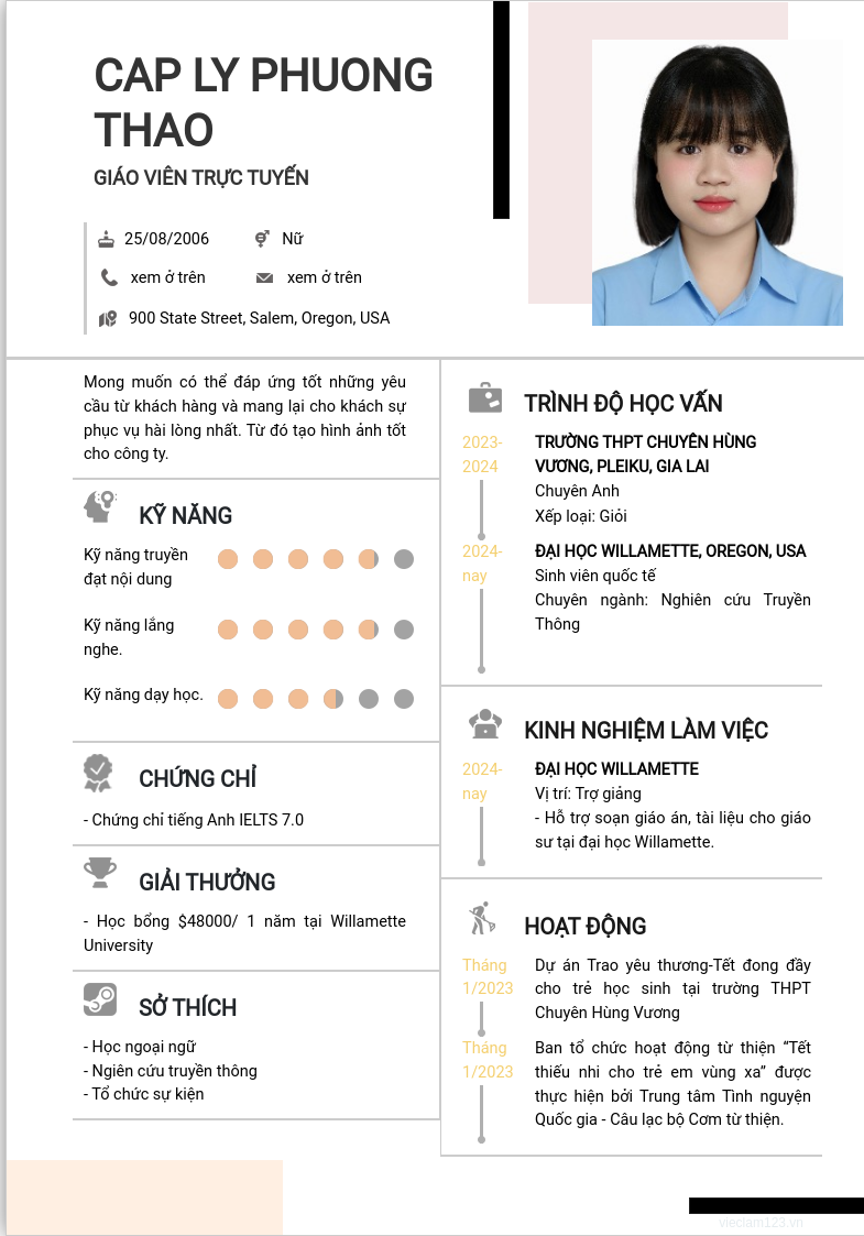ảnh cv