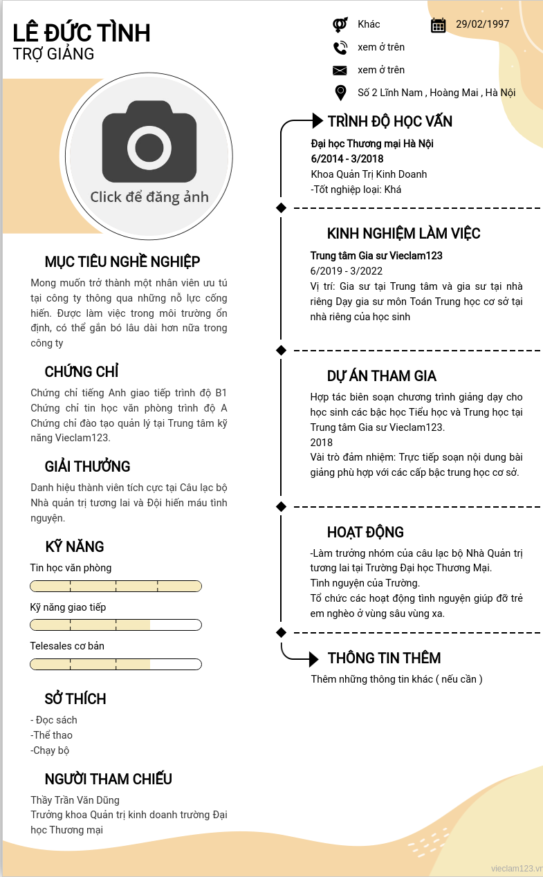 ảnh cv