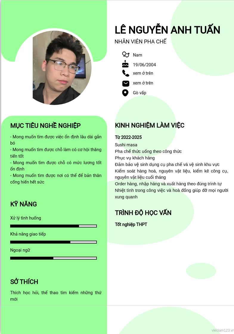 ảnh cv