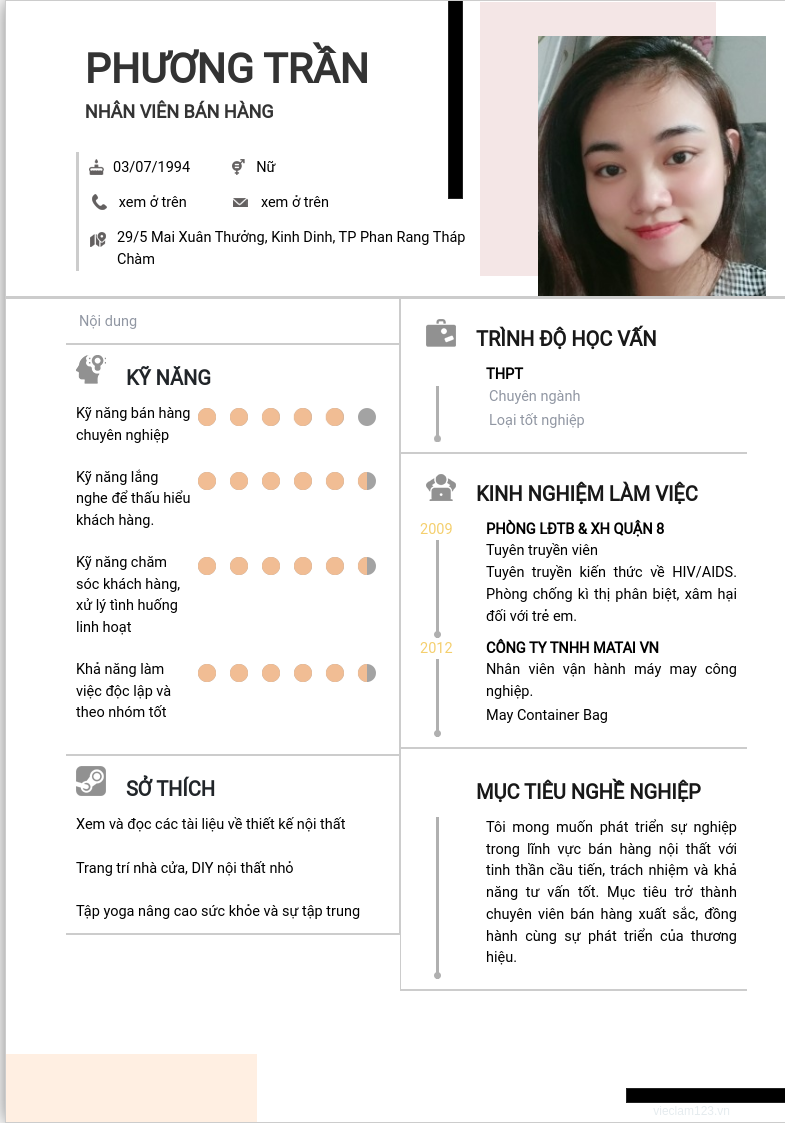 ảnh cv