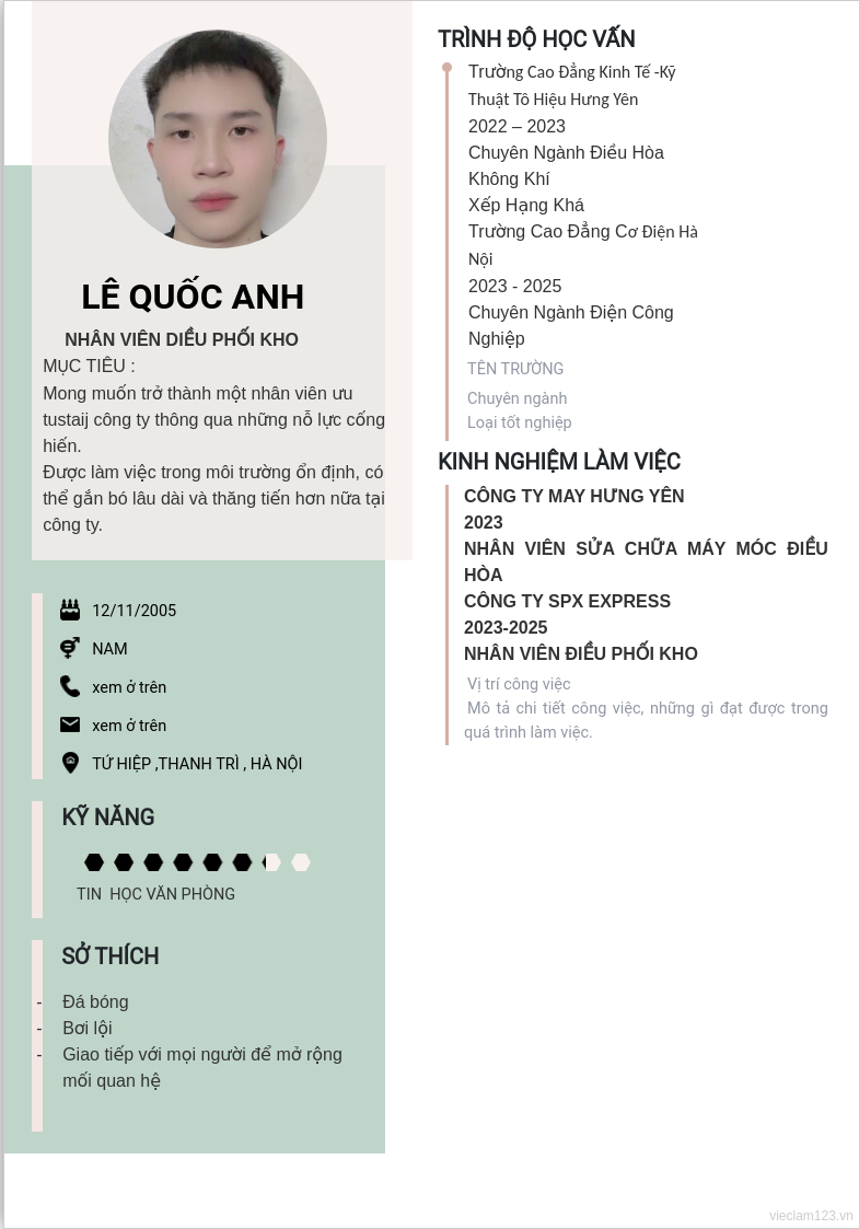 ảnh cv