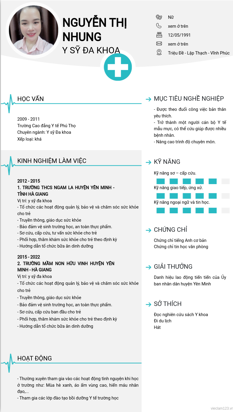 ảnh cv