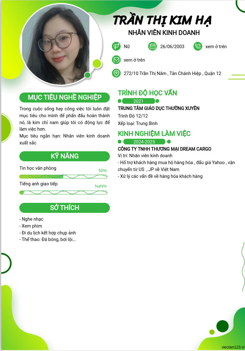 ảnh cv