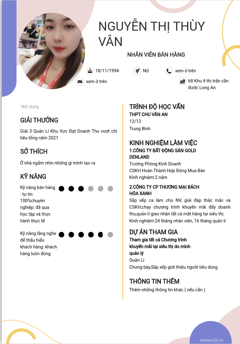 ảnh cv