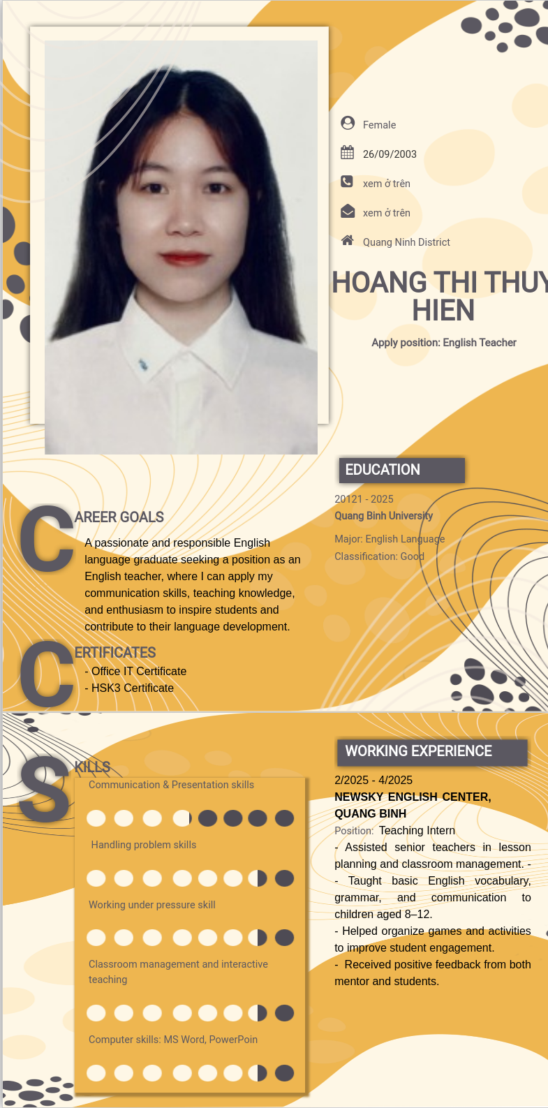 ảnh cv
