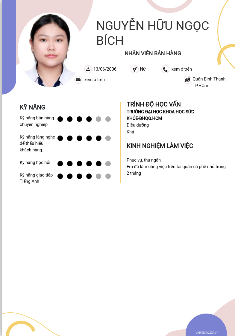 ảnh cv