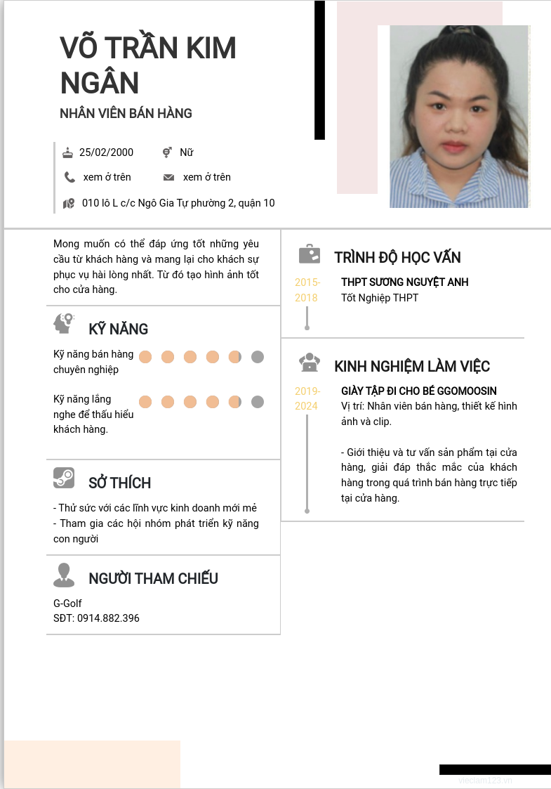 ảnh cv