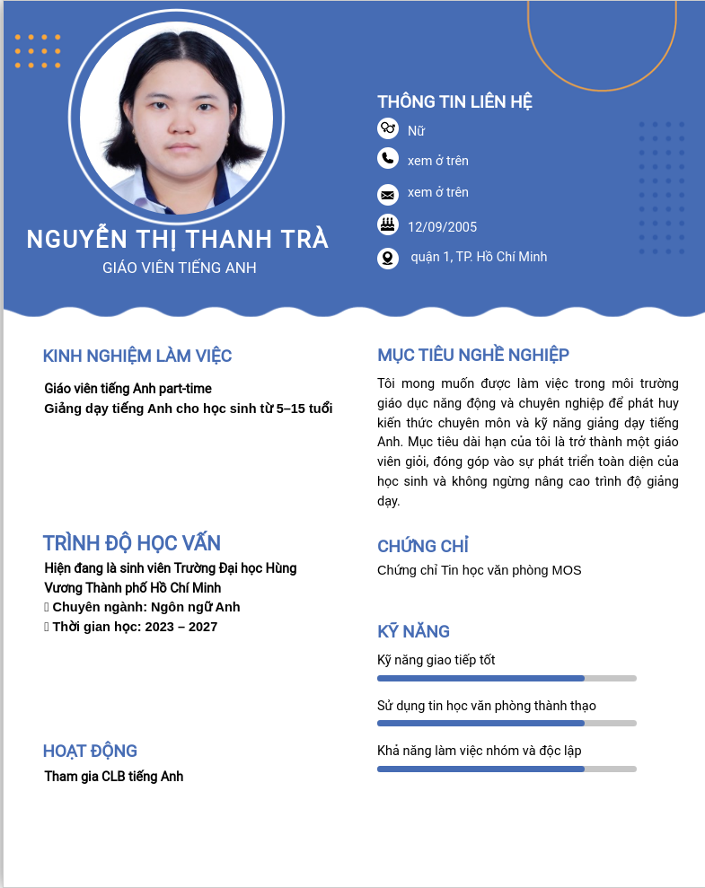 ảnh cv