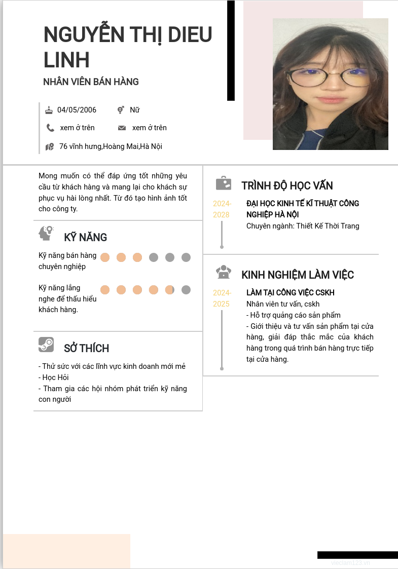 ảnh cv