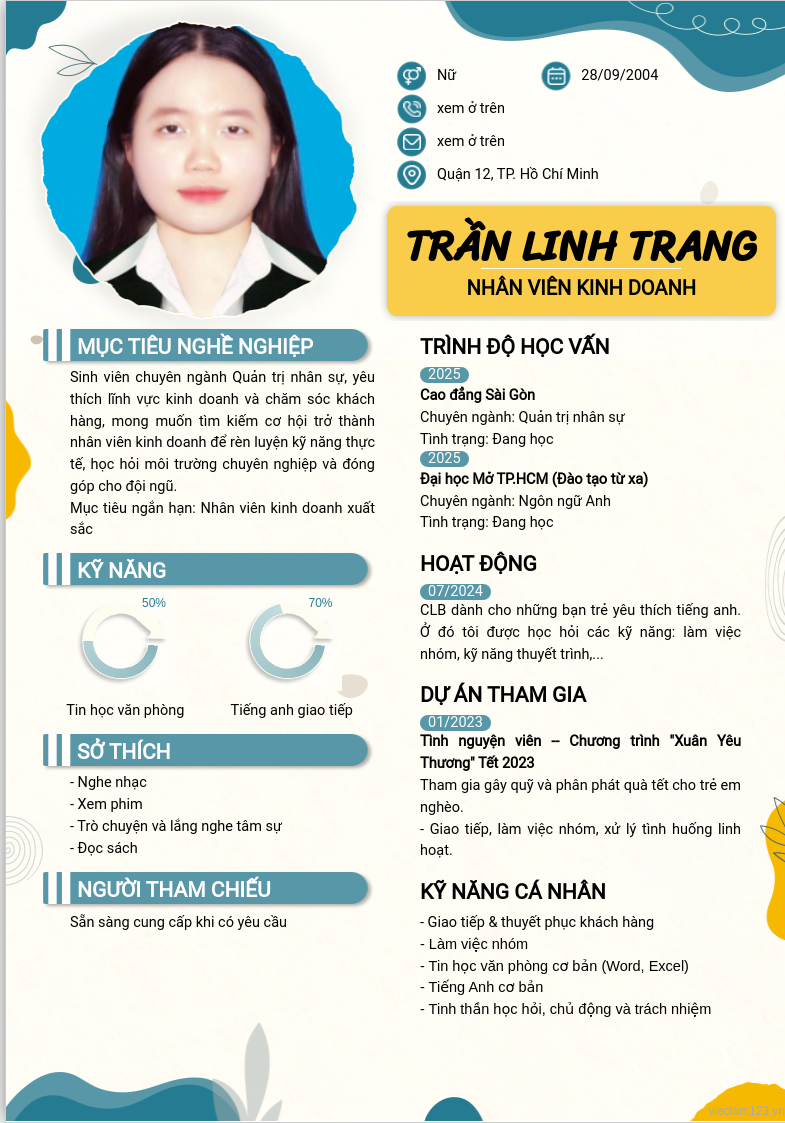 ảnh cv