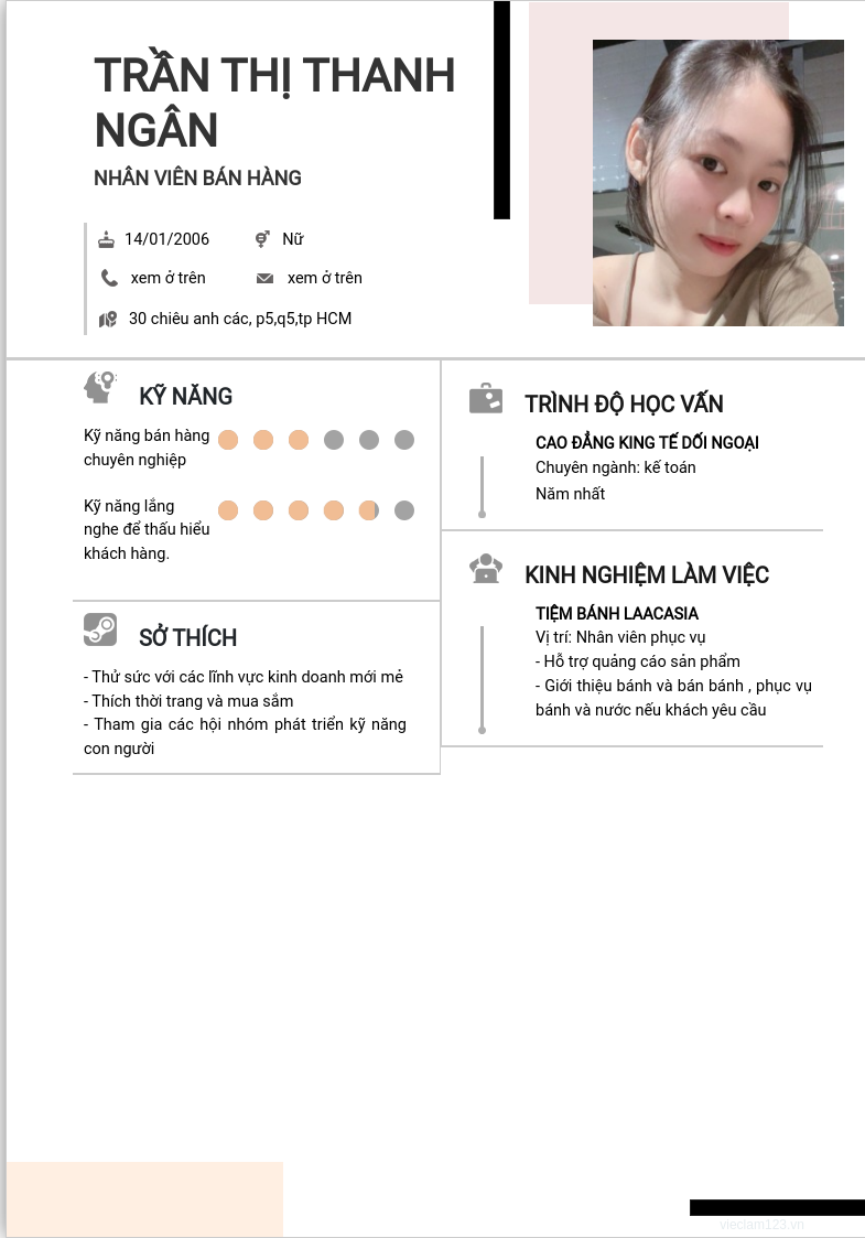 ảnh cv