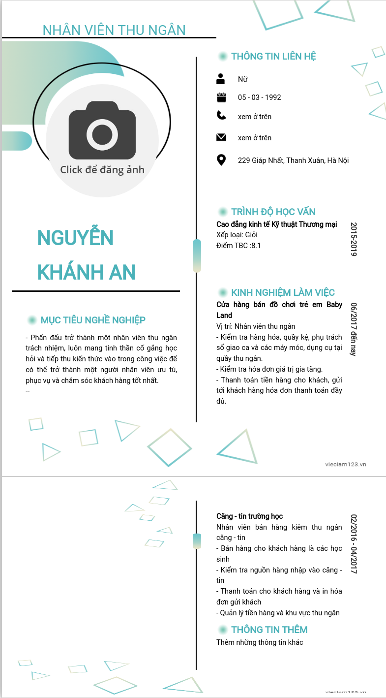 ảnh cv