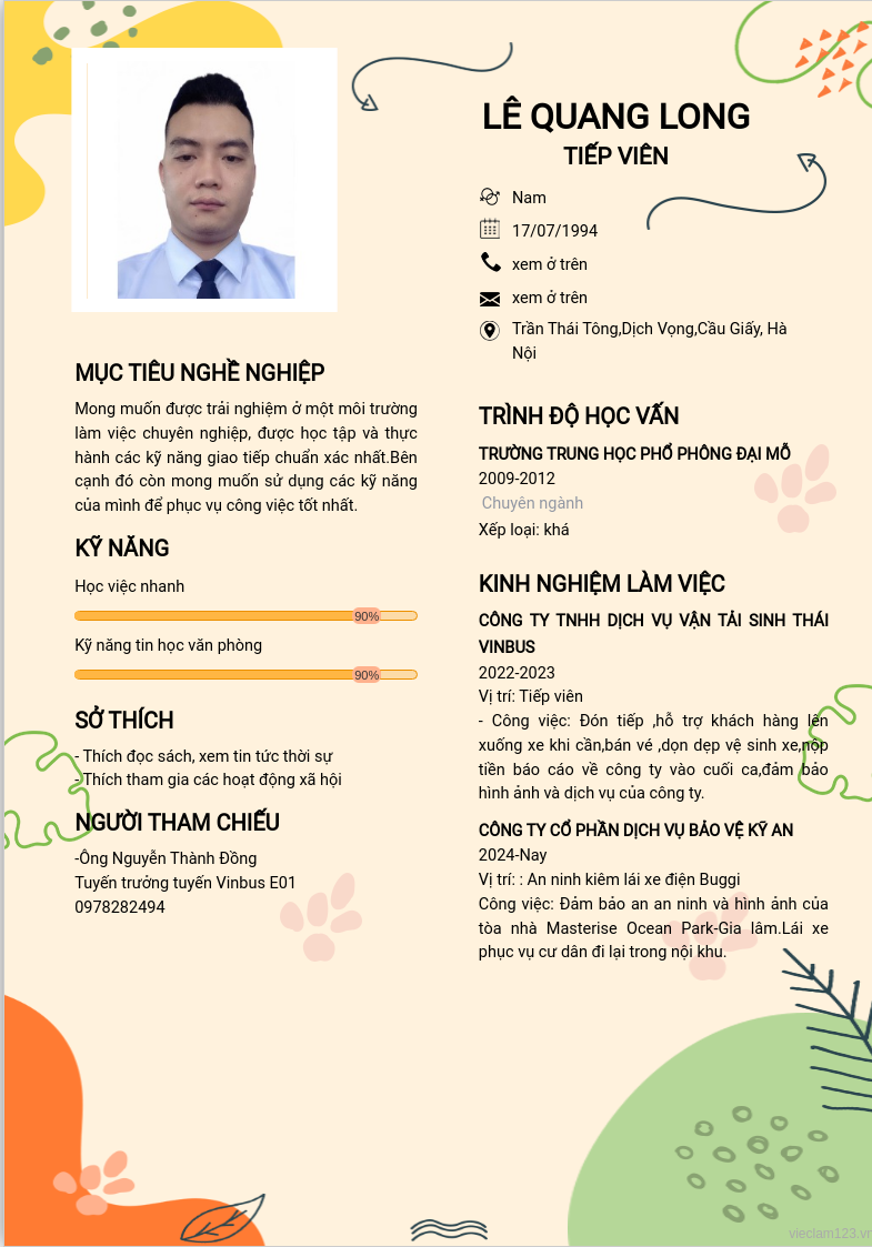 ảnh cv